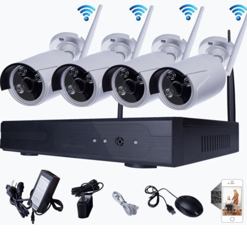 Youzee Outdoor Wireless 4CH NVR 720P IP WIFI CCTV Surveillance Security