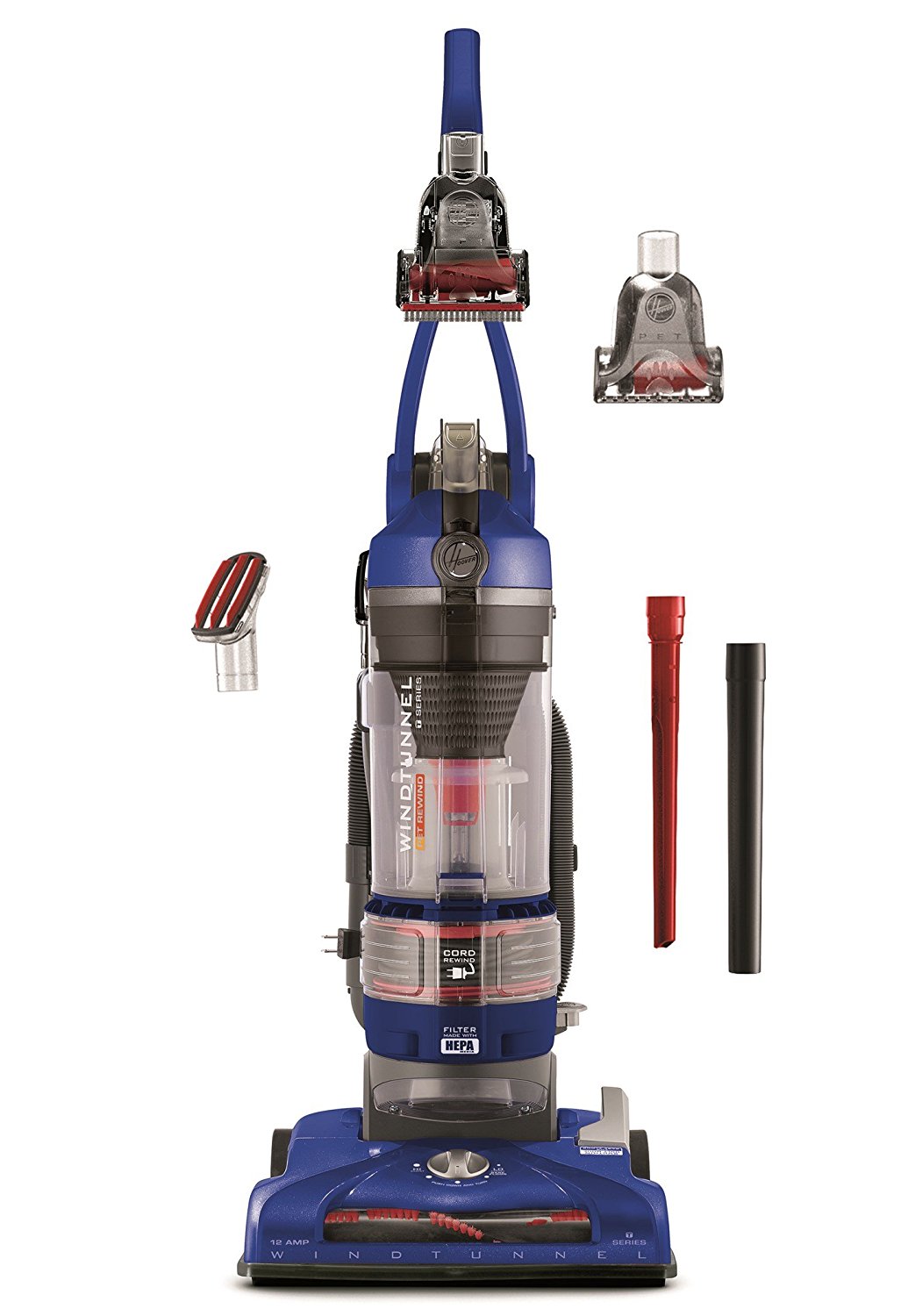 Hoover Vacuum Cleaner TSeries WindTunnel Pet Rewind Bagless Corded