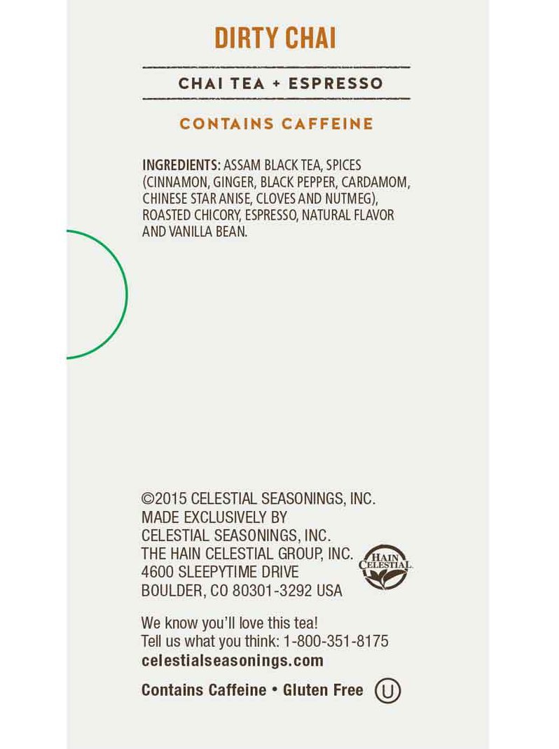 Celestial Seasonings Dirty Chai Tea, 20 Count (Pack of 6) N4 free image download