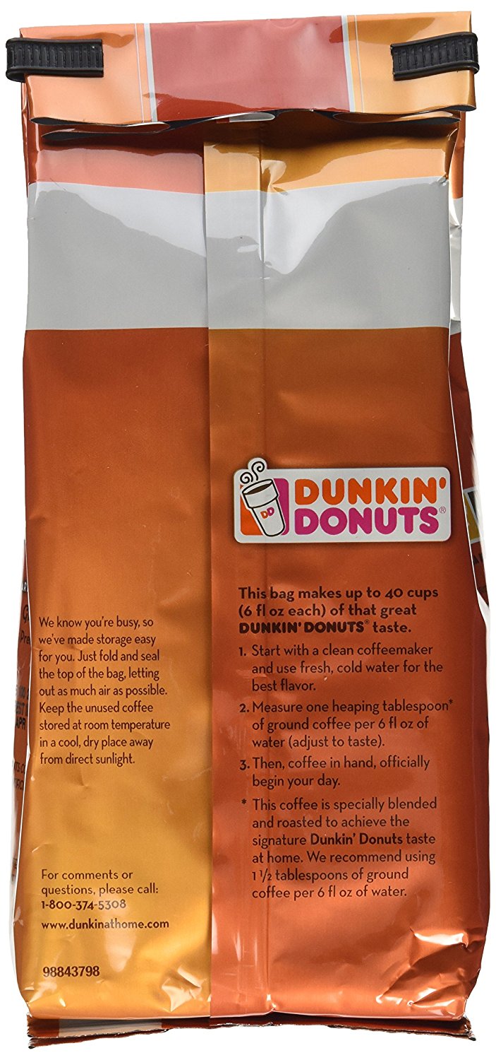 Dunkin' Donuts Hazelnut Ground Coffee, 12 Ounce (Pack Of 2) N3 free