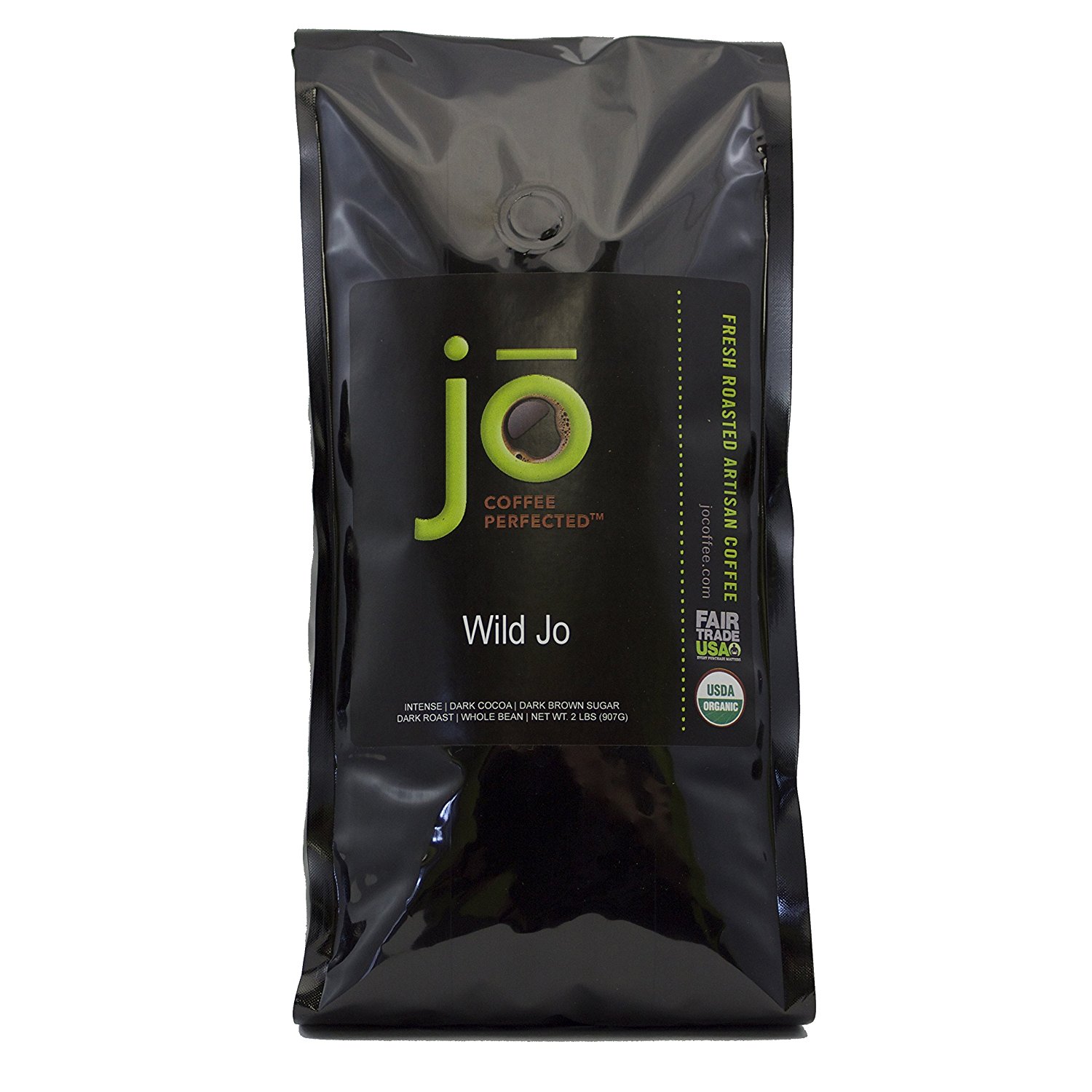 WILD JO 2 lb, Dark French Roast Organic Whole Bean Coffee, Bold Strong