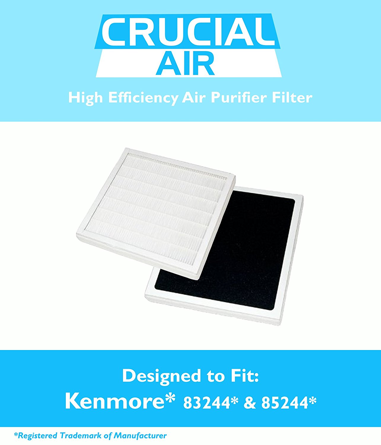 High Efficiency Kenmore Replacement Air Purifier Filter Fits 83244