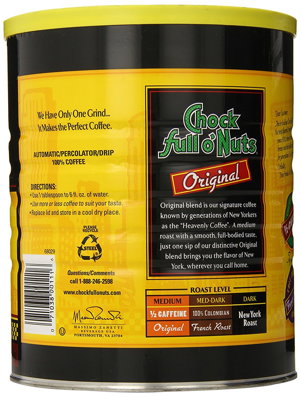 Chock Full O Nuts Ground Coffee, Original Blend, 48 Ounce free image download