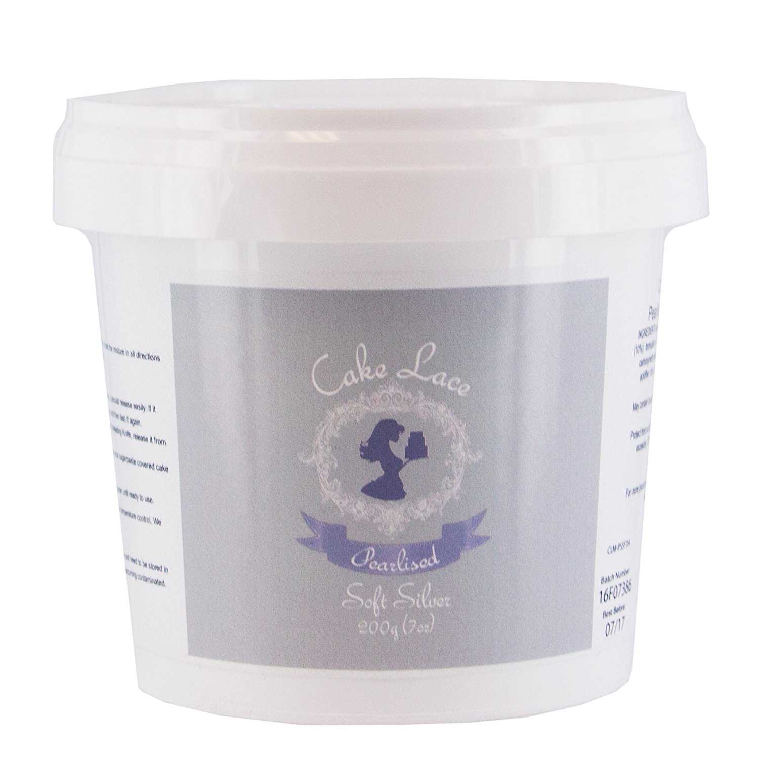 Cake Lace Confectionery Lace PreMixed Soft Silver 200 Grams by Claire