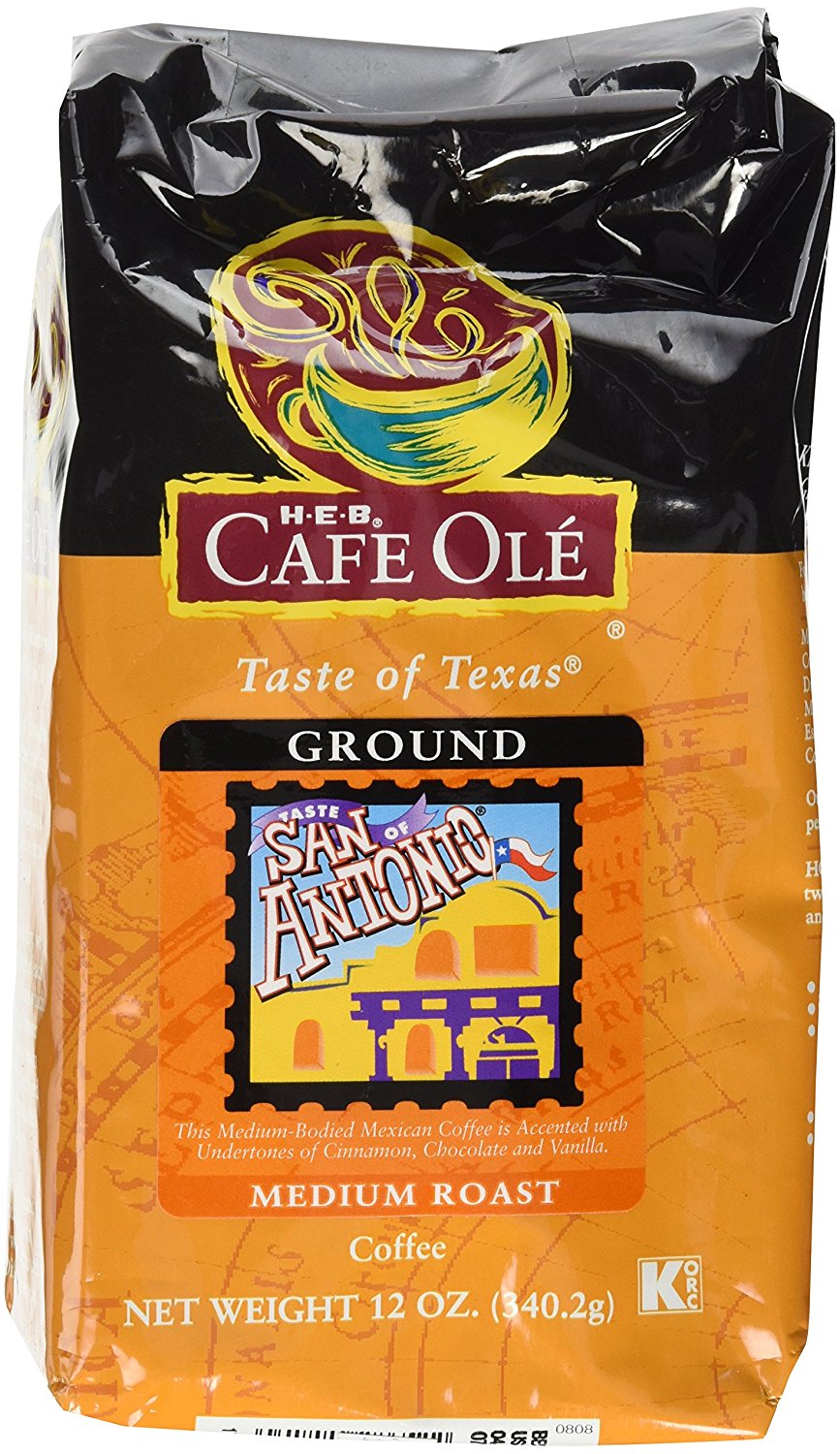 HEB Cafe Ole Whole Bean Coffee 12oz Bag (Pack of 3) (Texas Pecan