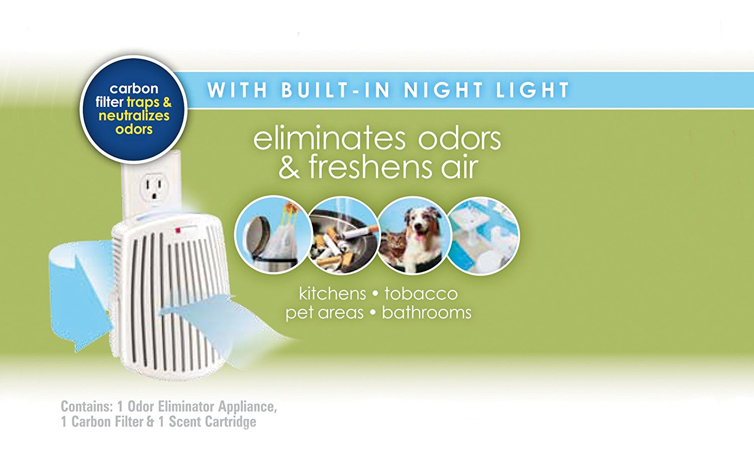 Hamilton Beach TrueAir Plug Mount Odor Eliminator Air Cleaner Purifier