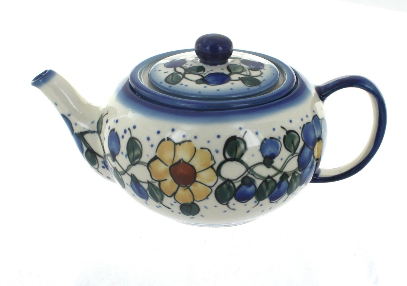 Polish Pottery Geranium Teapot with Infuser N2 free image download