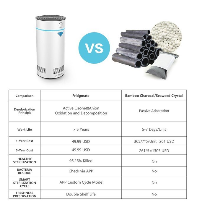 Wokesmart Refrigerator Deodorizer, Ionizer Air Purifier, Fridge Ionic