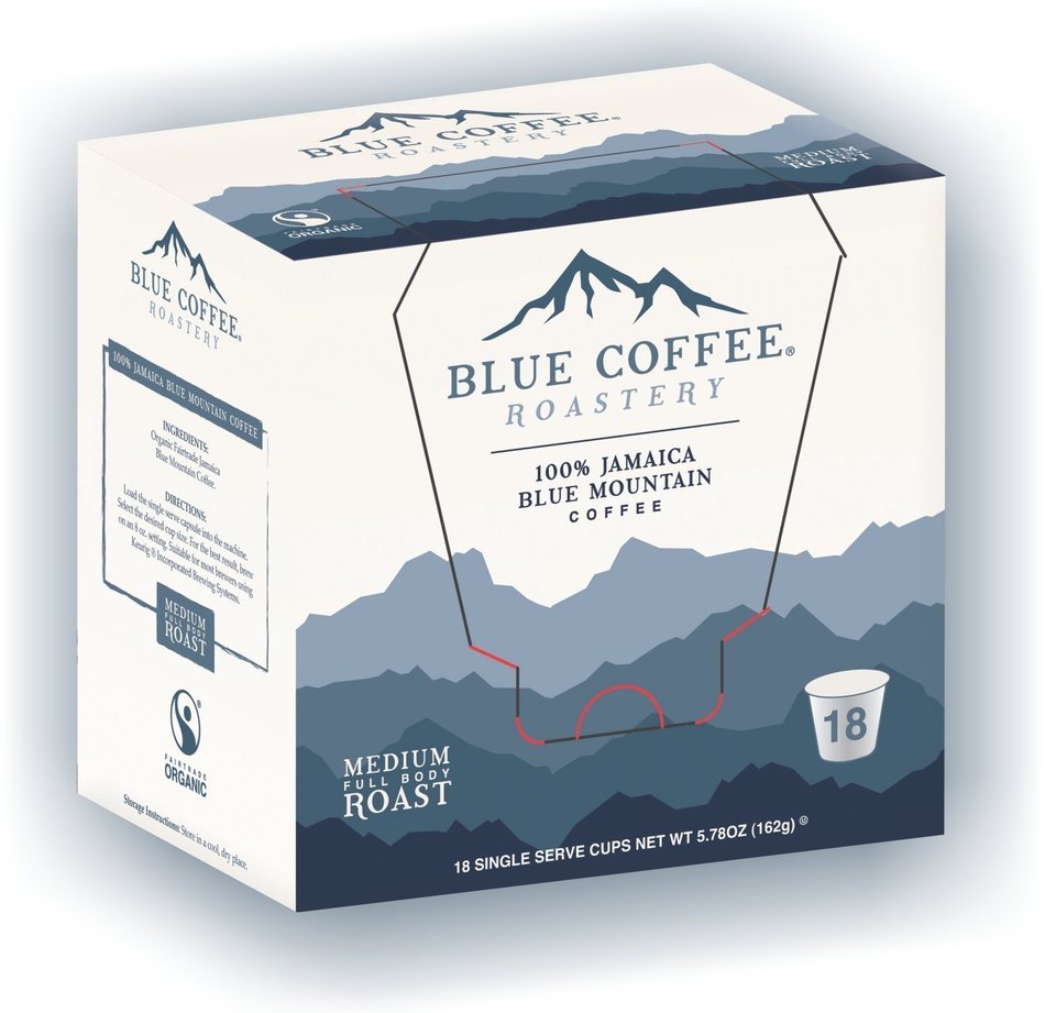 Blue Roastery Genuine Jamaica Blue Mountain Coffee KCups for Keurig 18