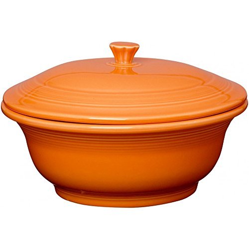 Fiestaware Covered Casserole Dish Tangerine Orange free image download