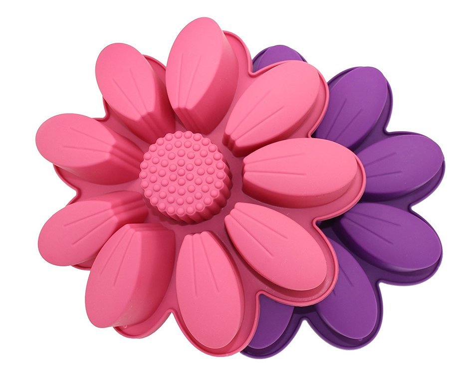 Flowers Birthday Cake Pans Bread Pizza Baking Tray Silicone Cake Mold