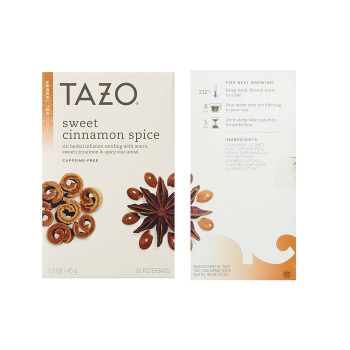 Tazo Herbal Tea 5 Flavor Variety Pack Sampler (Pack of 5, 100 Bags