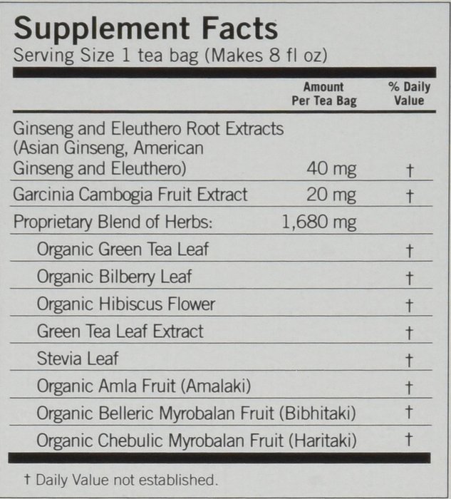 Yogi Tea Green Tea Blueberry Slim Life, Herbal Supplement, Tea Bags, 16