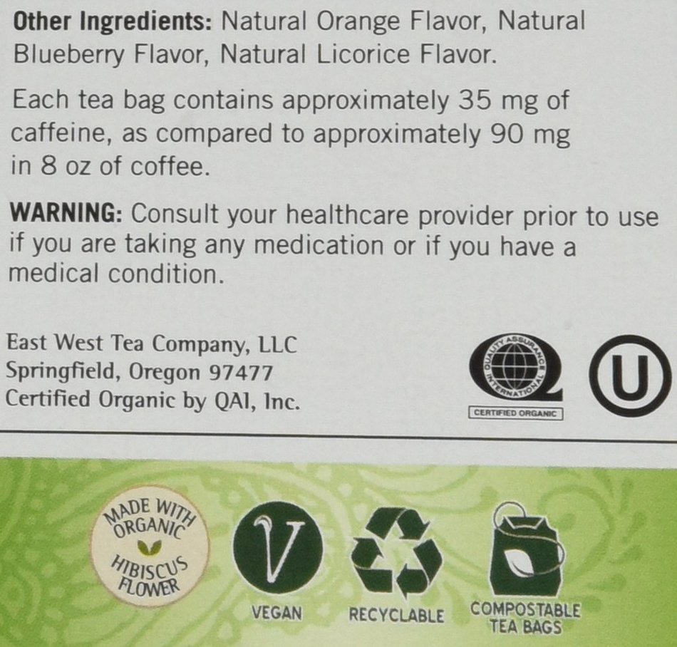 Yogi Tea Green Tea Blueberry Slim Life, Herbal Supplement, Tea Bags, 16