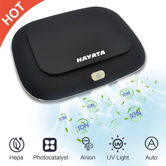 HAYATA Car Air Purifier filter Freshener HEPA Helps With Allergies