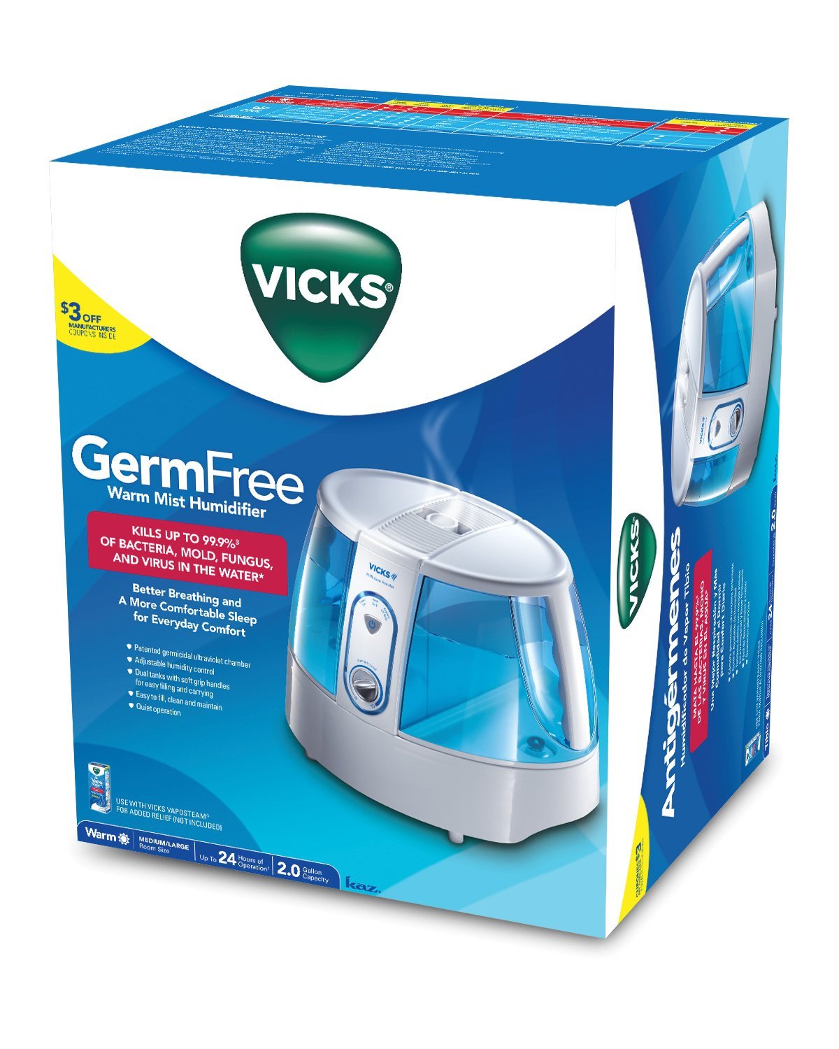 Vicks UV 99.999 Germ Free Humidifier free image download