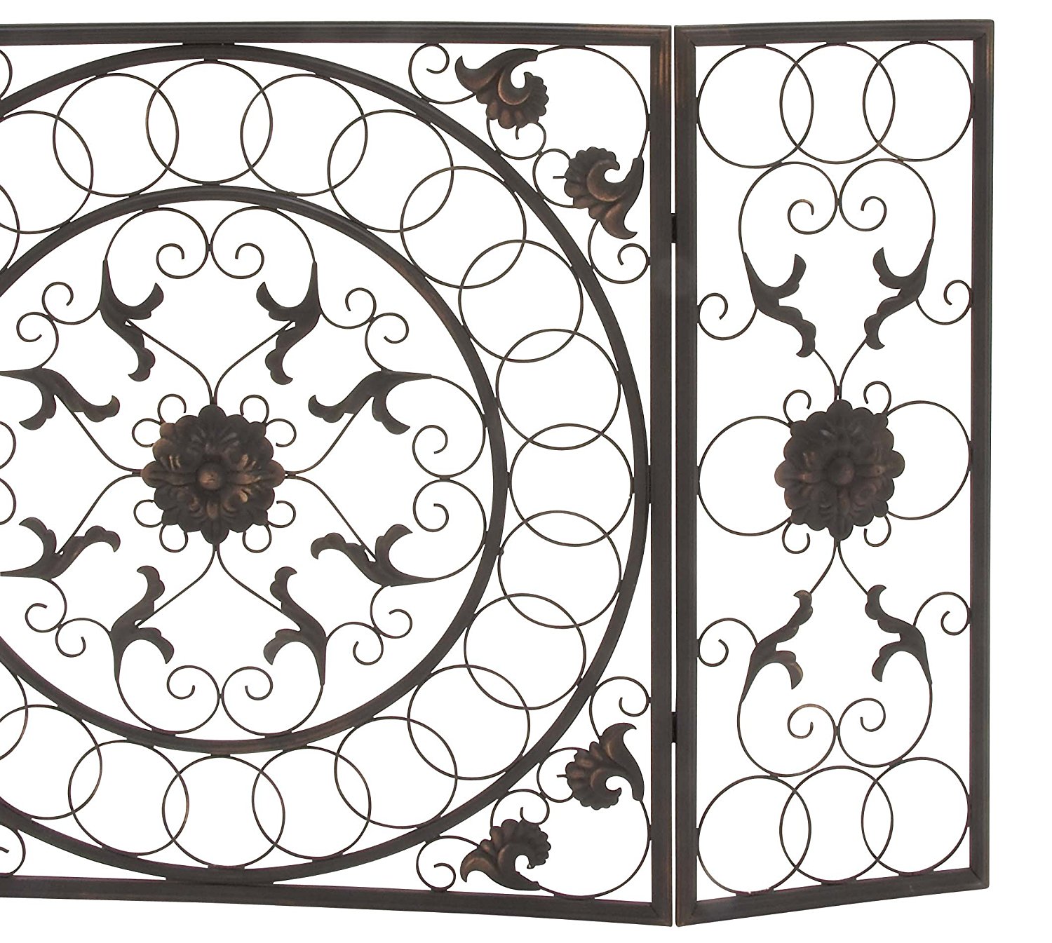 Deco 79 18195 Amazing Metal Fire Screen, 55" W x 32" H N2 free image