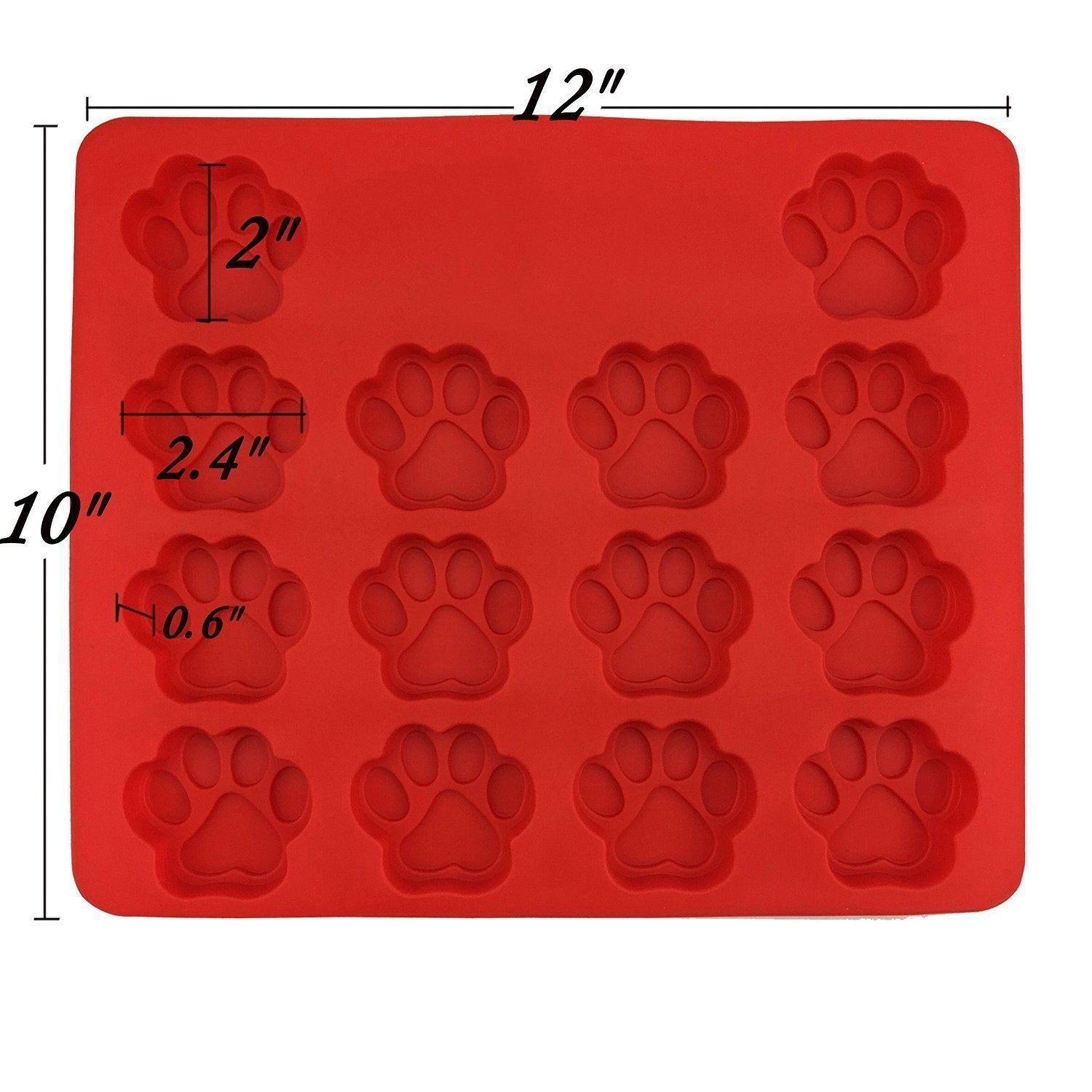 Simply Silver Dog Treat Large Baking Trays, Puppy Pets Dog Paws