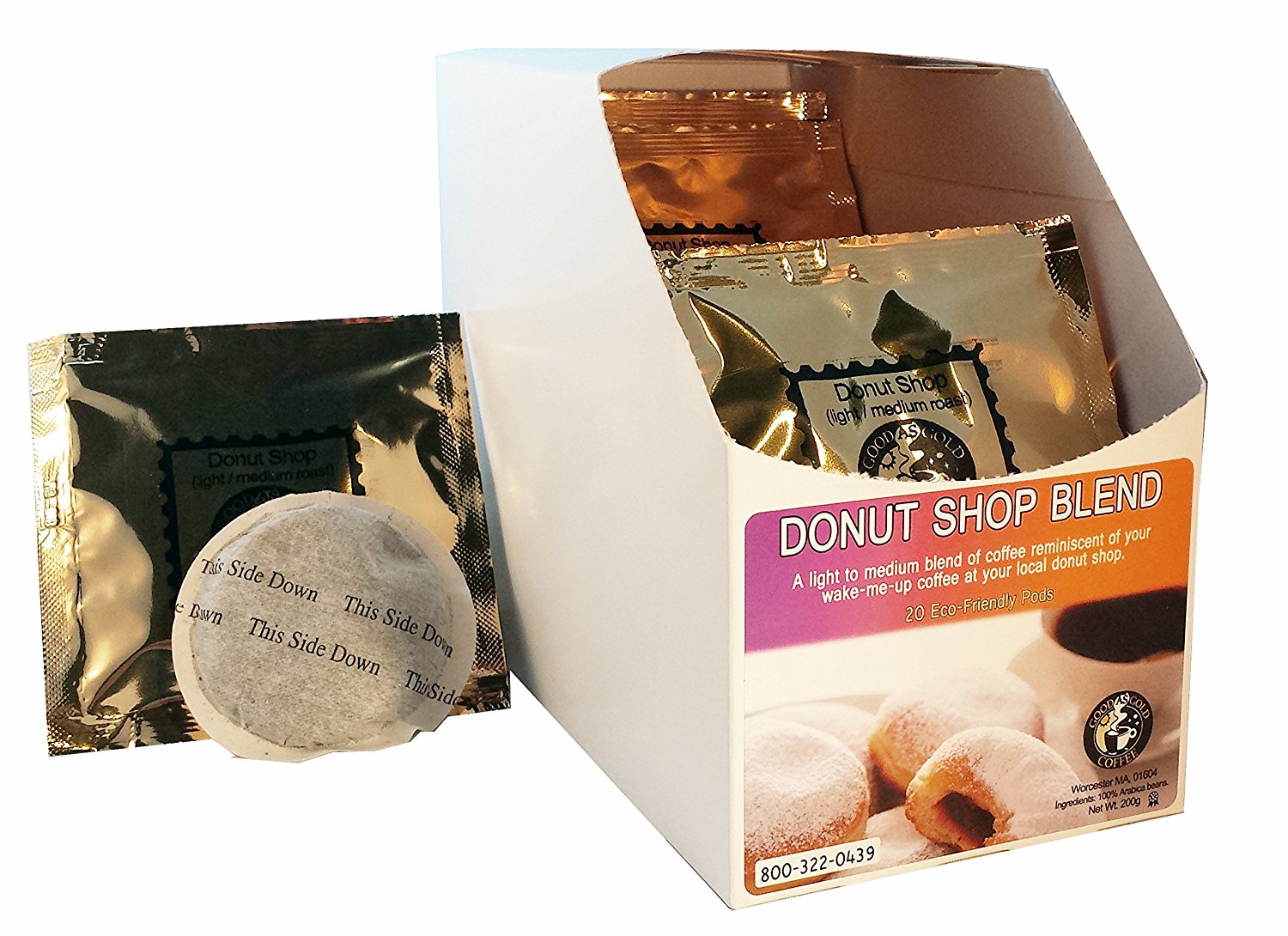 DONUT SHOP COFFEE POD Good As Gold Coffee (1 Box / 20 Coffee Pods