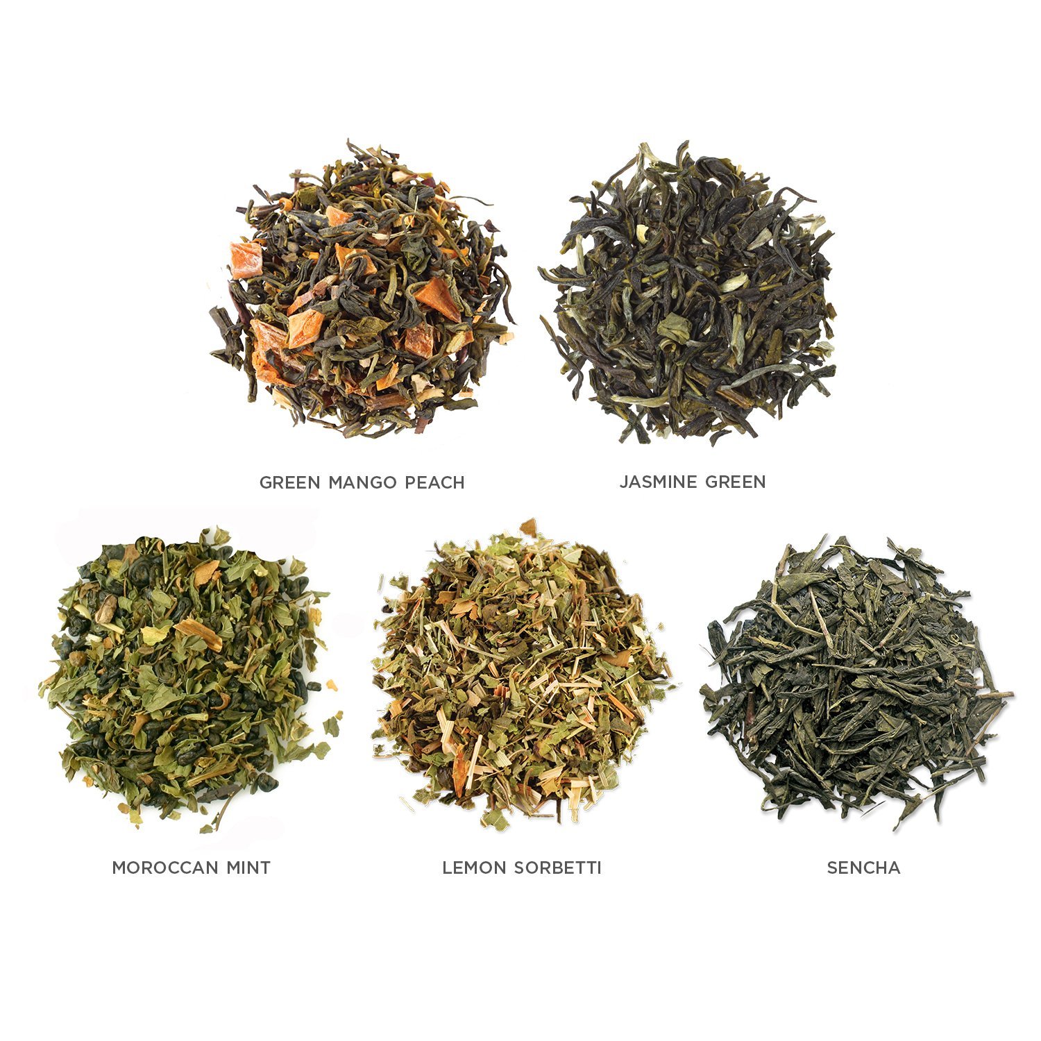 Tea Forté Green Tea Assortment SINGLE STEEPS Loose Leaf Tea Sampler, 15