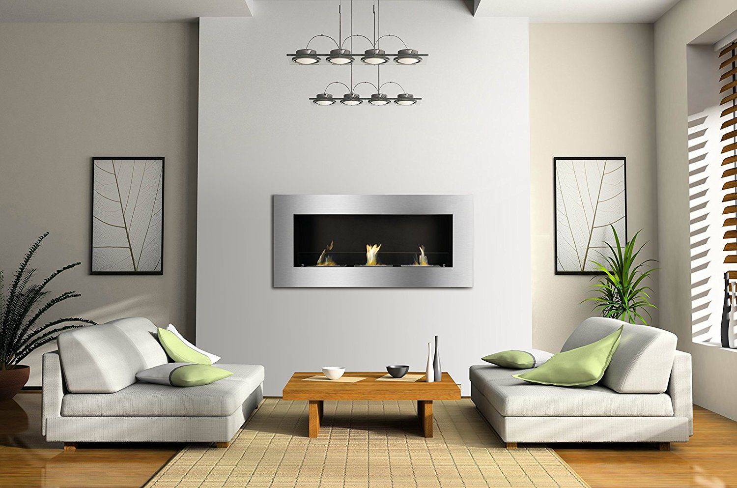 Ignis Ventless Bio Ethanol Fireplace Optimum with Safety Glass N6 free