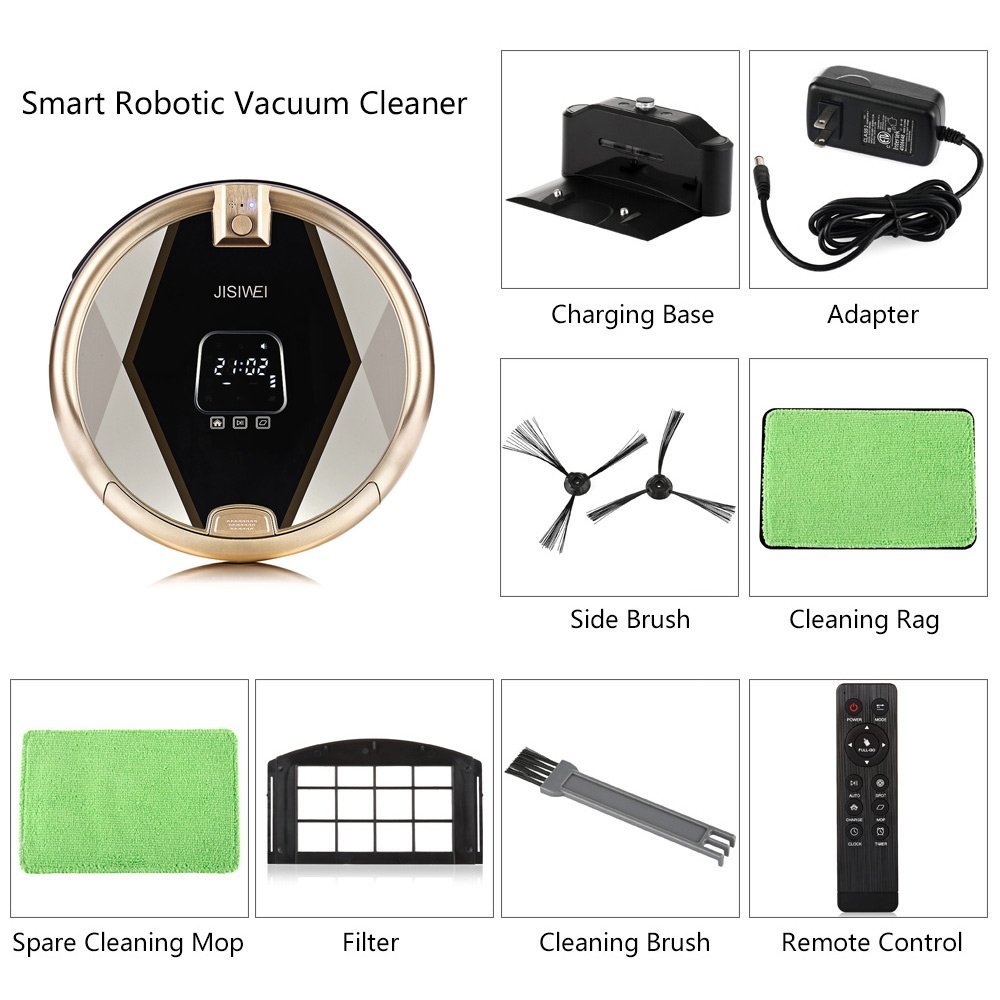 JISIWEI S+ WiFi Enabled Robotic Vacuum Floor Cleaner with Camera and