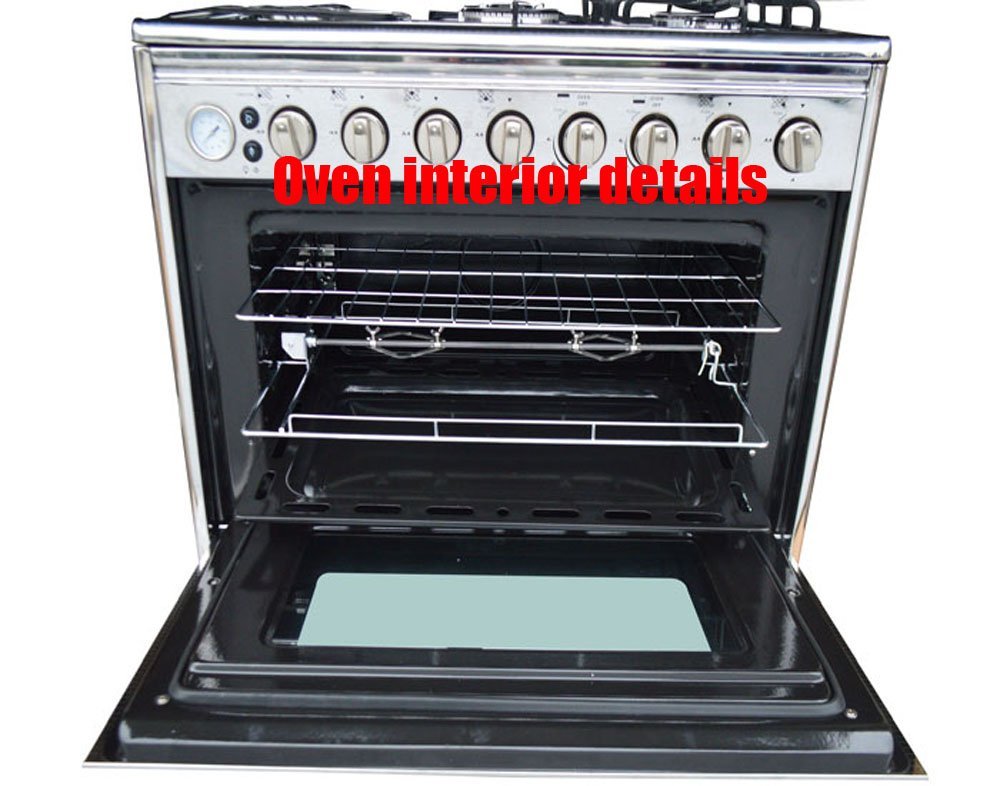 36'' Gas Stove 6 Burner Gas Stove with 95.6l Large Oven Hith Quality