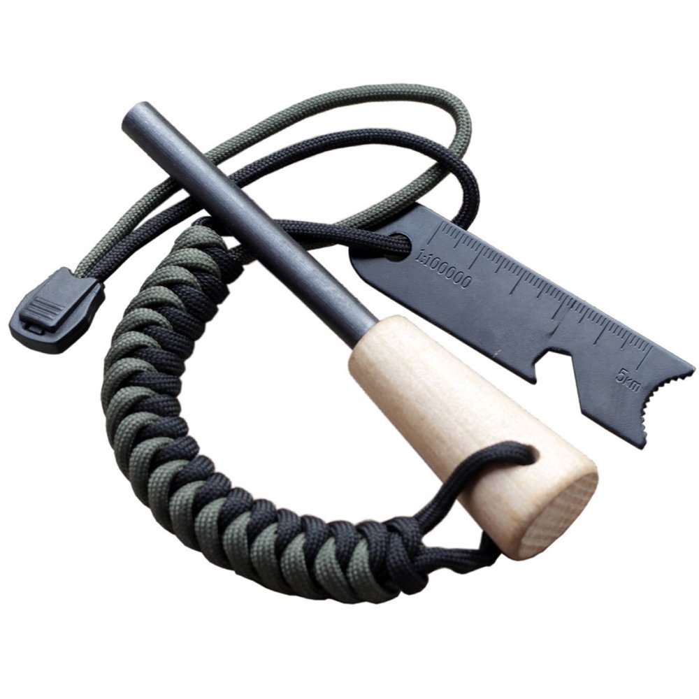 Fire Starter, Geekercity® Traditional Bushcraft Survival Flint Fire