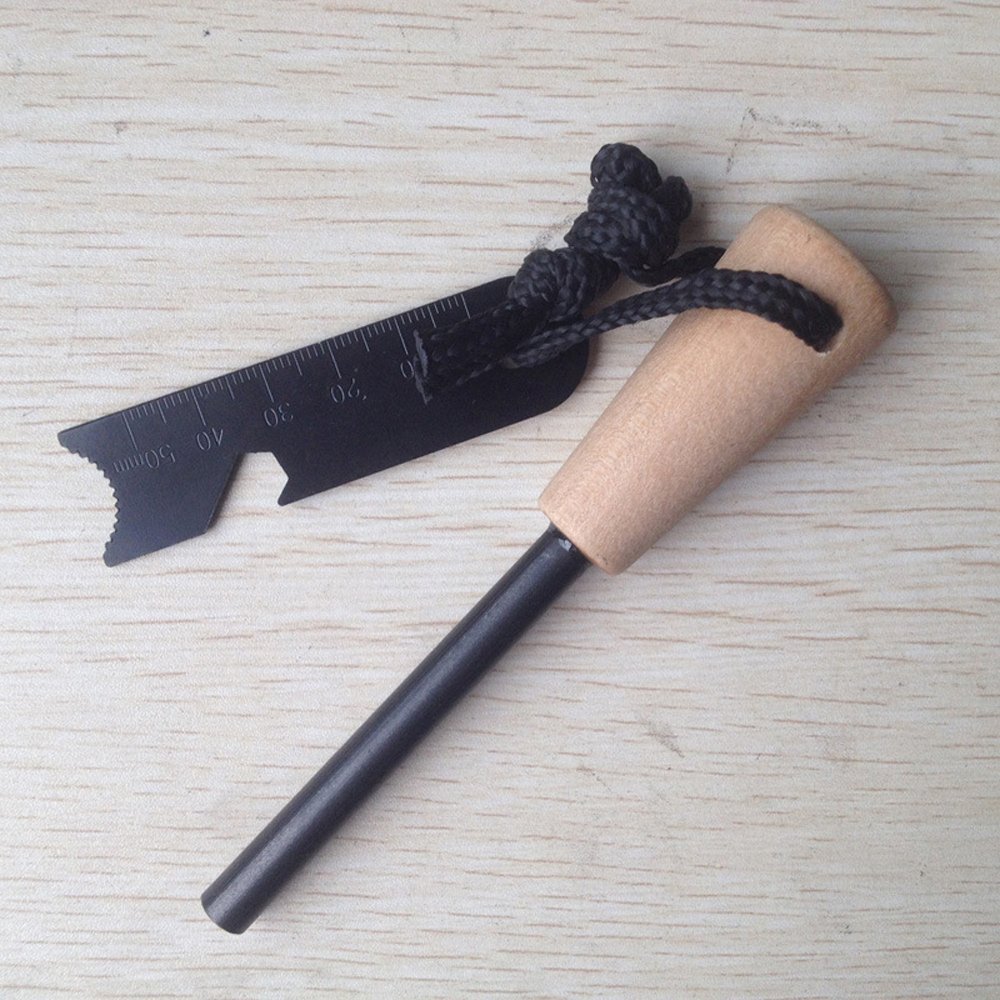 Fire Starter, Geekercity® Traditional Bushcraft Survival Flint Fire