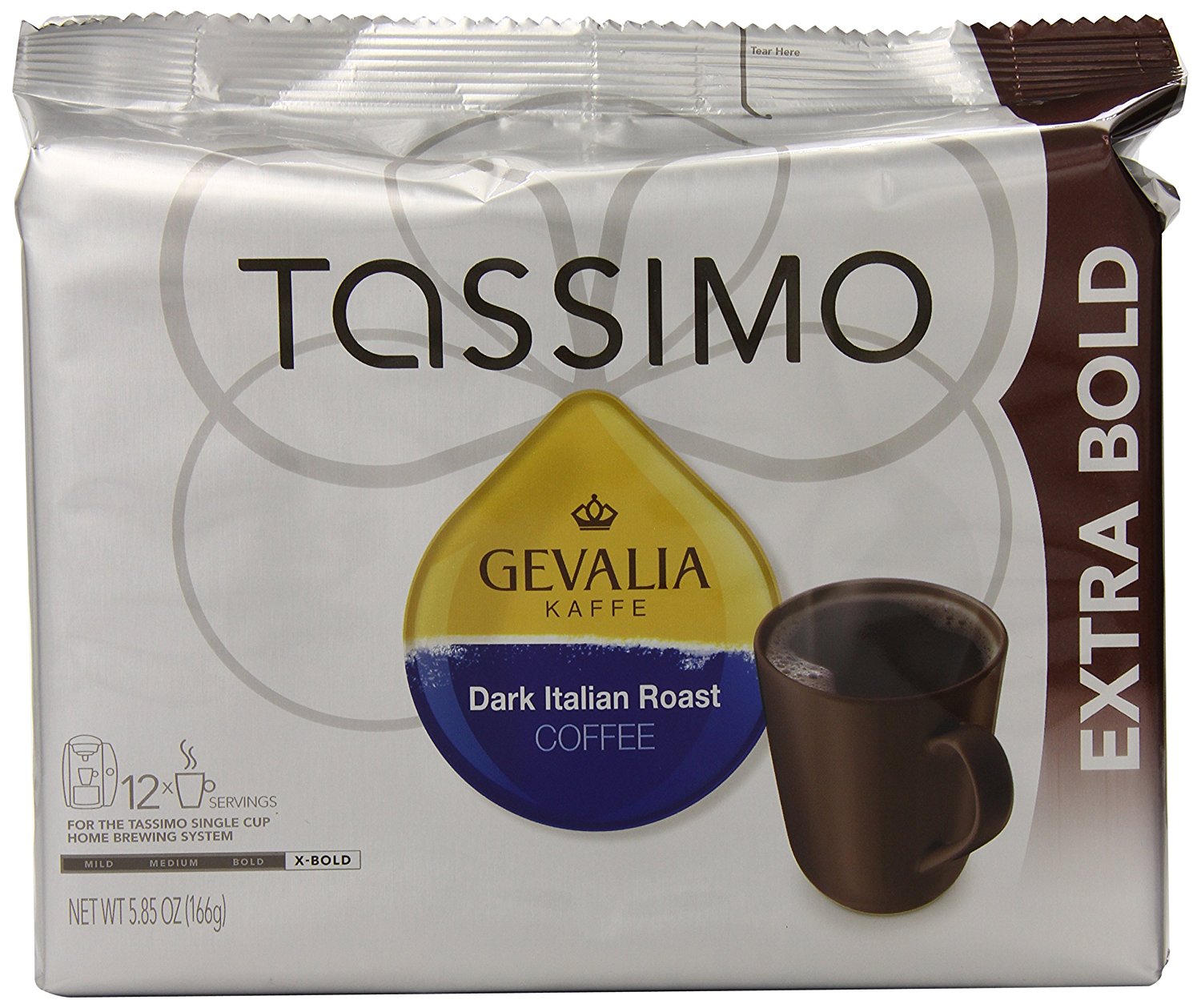 Gevalia Dark Italian Roast, 12Count TDiscs for Tassimo Coffeemakers
