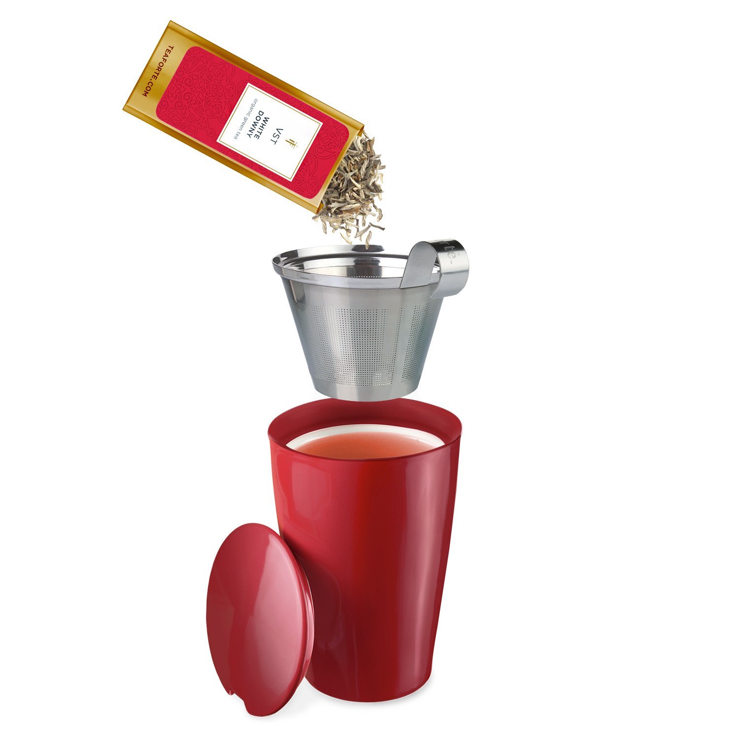 Tea Forté SINGLE STEEPS Loose Leaf TEA CHEST, 28 Different Single Serve