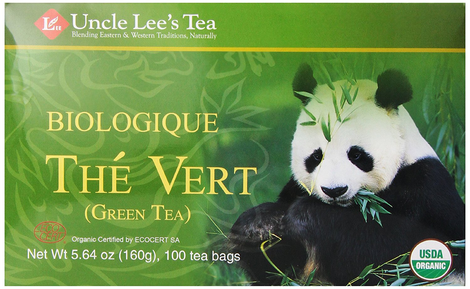 Uncle Lee's Tea Organic Green Tea, 100Count Box (Pack of 4) free image download