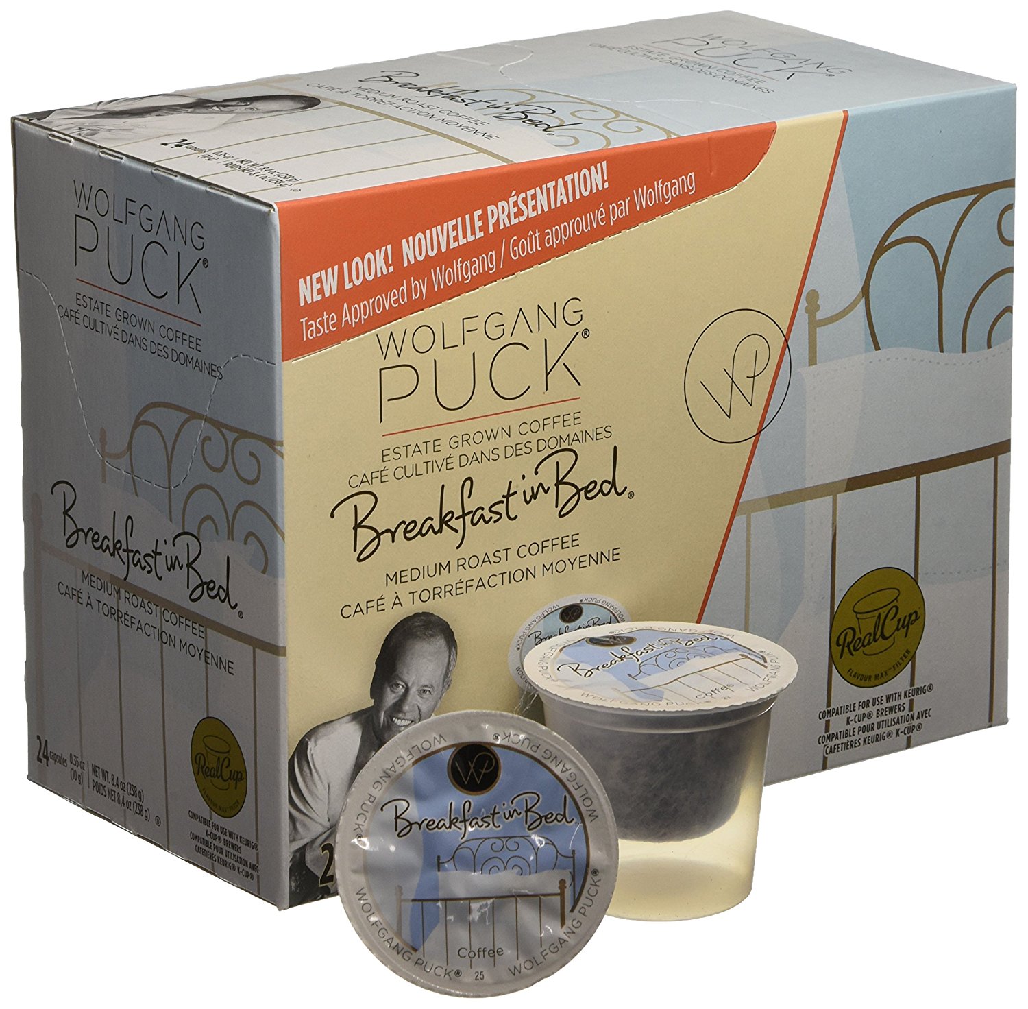 Wolfgang Puck Breakfast In Bed Coffee Single Serve Cups for Keurig, 24