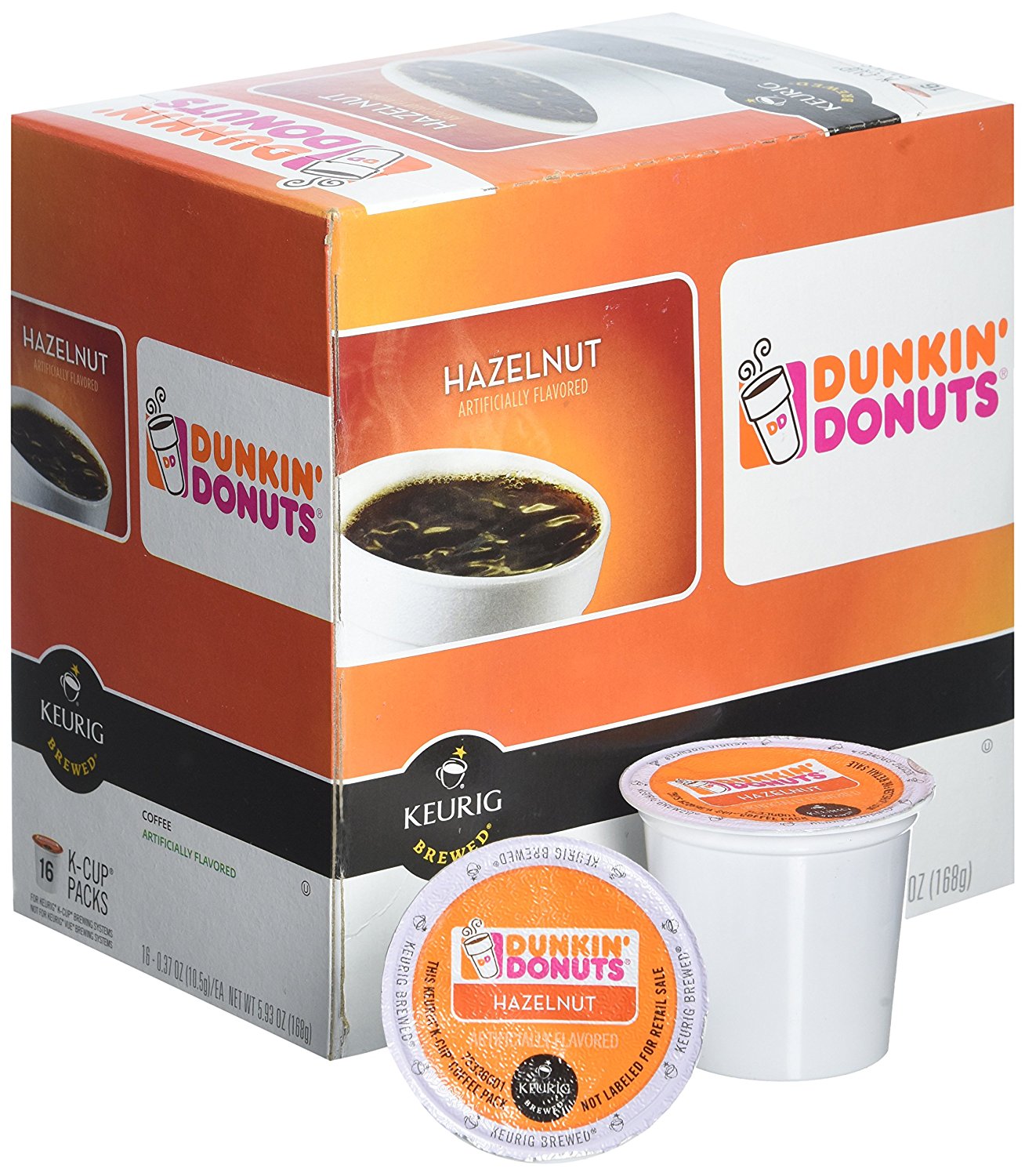 32 Count Dunkin Donuts Hazelnut Flavored Coffee KCups For Keurig K
