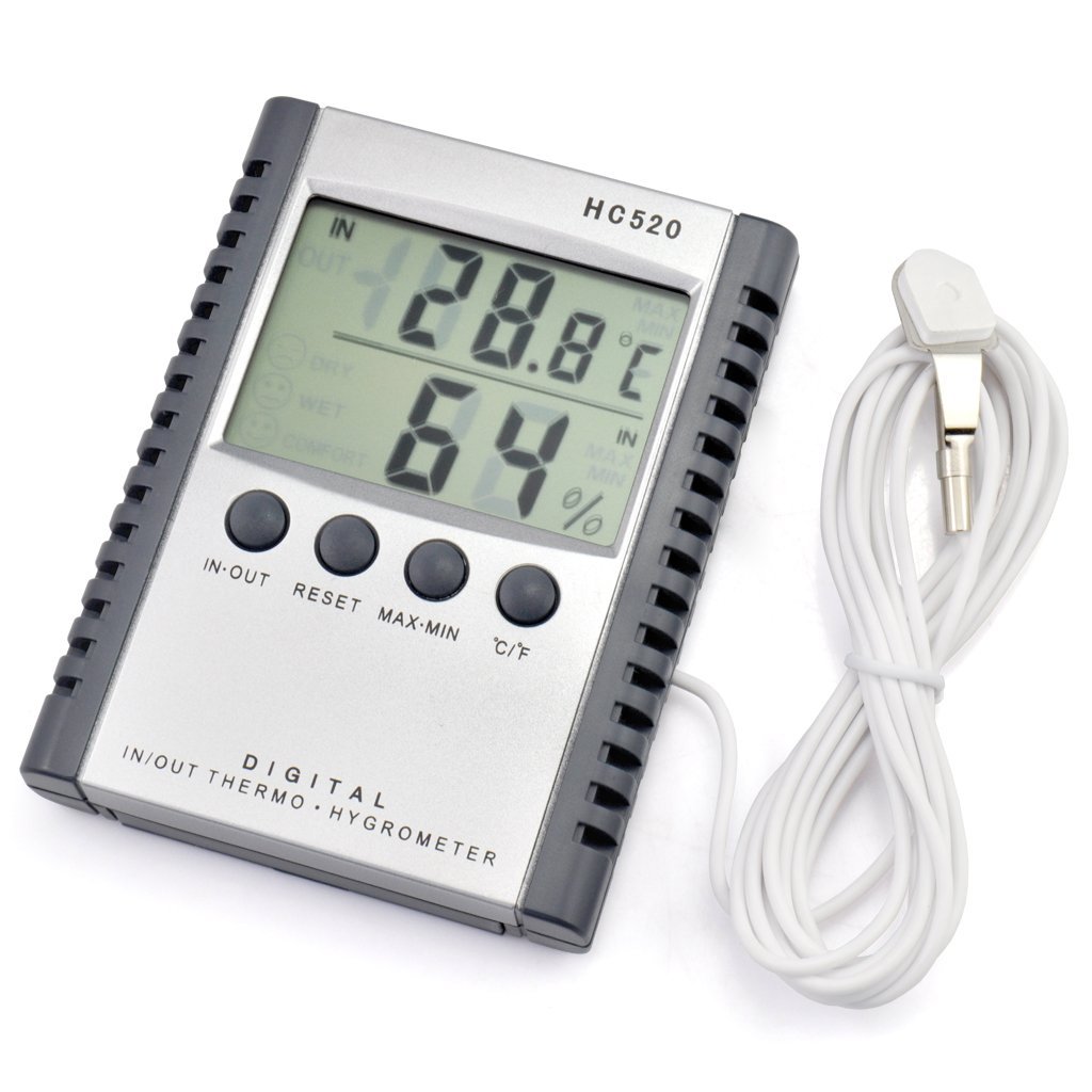 IKKEGOL LCD Digital In Out Living Indoor Outdoor Electronic Thermometer