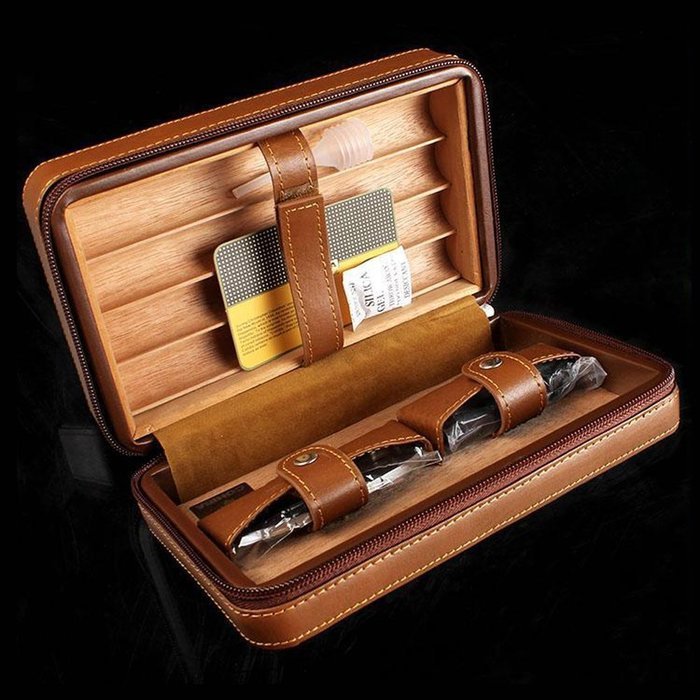 Scotte(TM) premium Cigar Humidors portable travel cigar humidor case