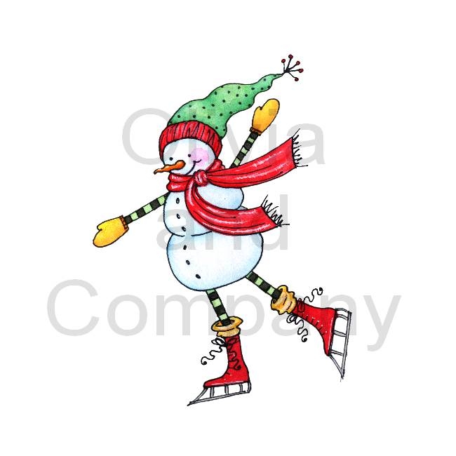 Snowman Ice Skating free image download