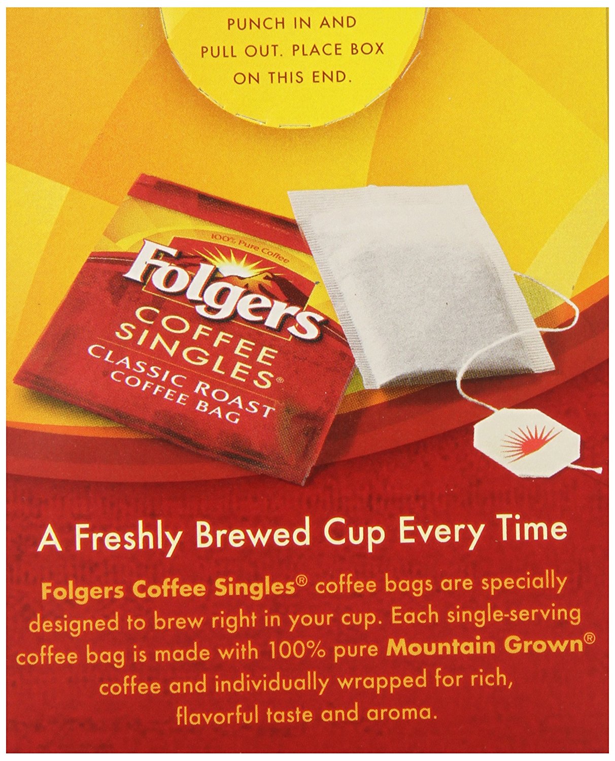Folgers Classic Medium Roast Coffee Singles Serve Bags, 114 Count, 6
