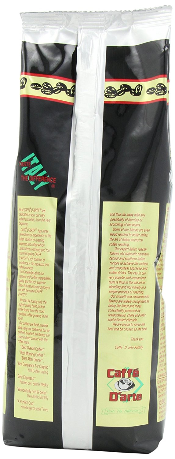 Caffe D'arte Gourmet Meaning of Life Whole Bean Coffee, 16Ounce Foil