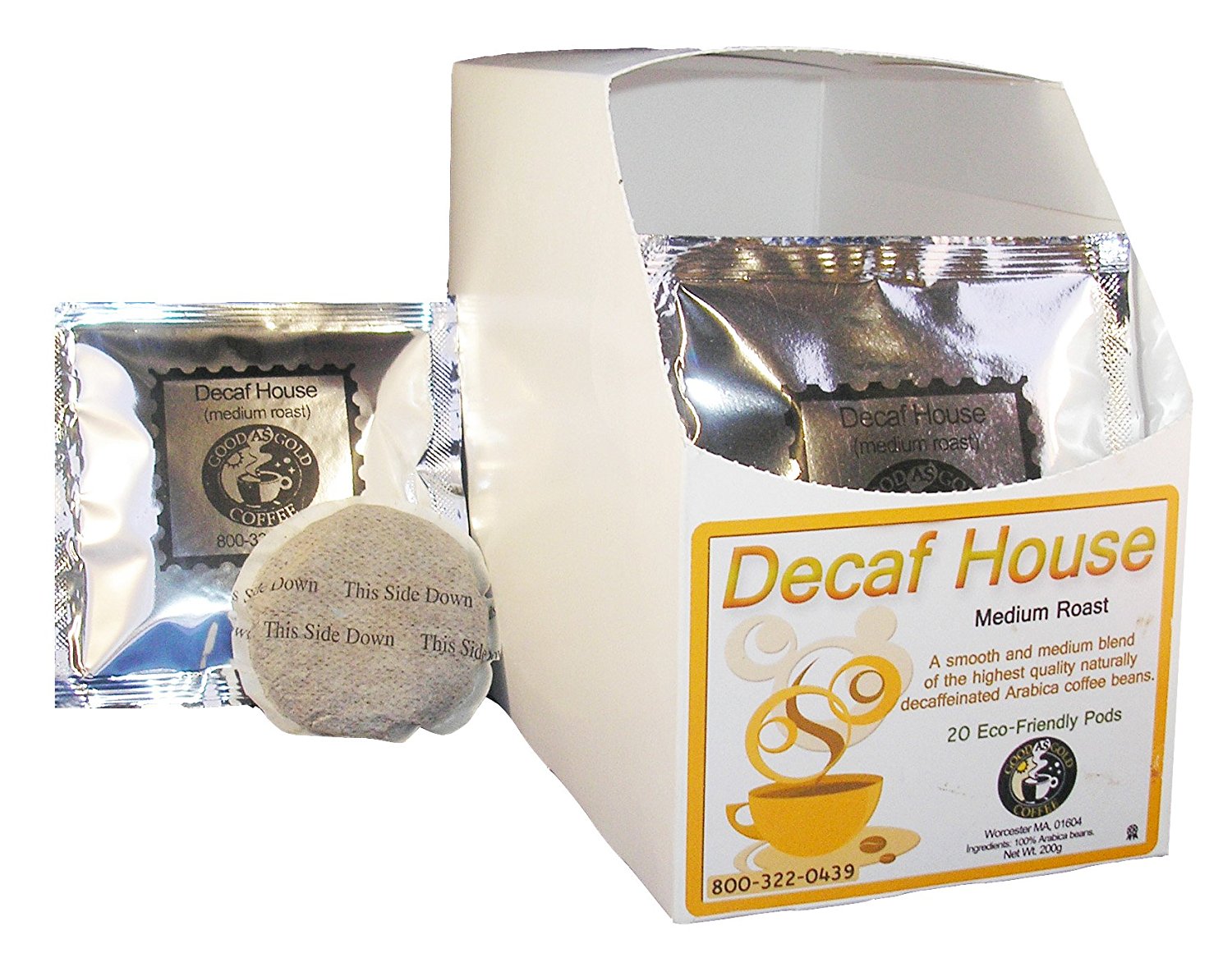 DECAF HOUSE BLEND COFFEE PODS Good As Gold Coffee (20 Decaf Coffee