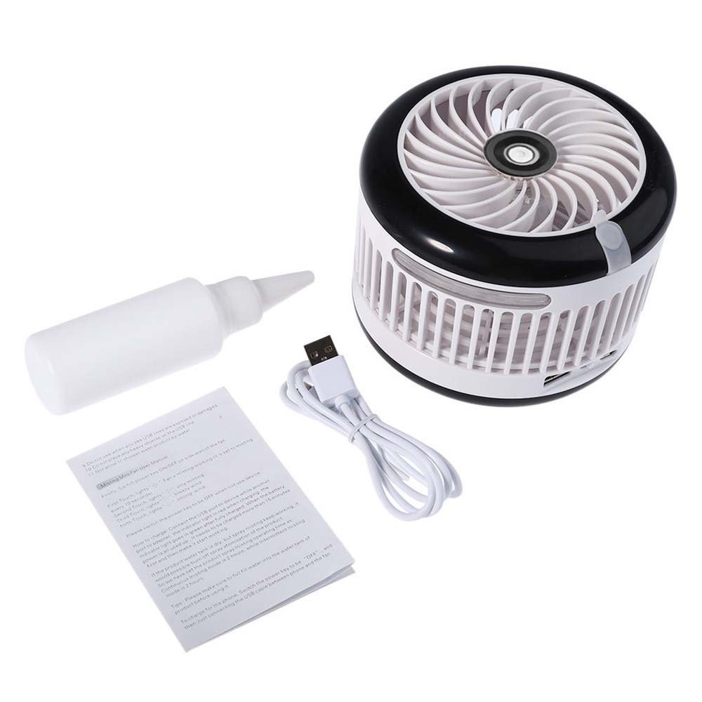 HJIAN Portable Mini Misting Fan Table Fans Humidifier Fan Portable