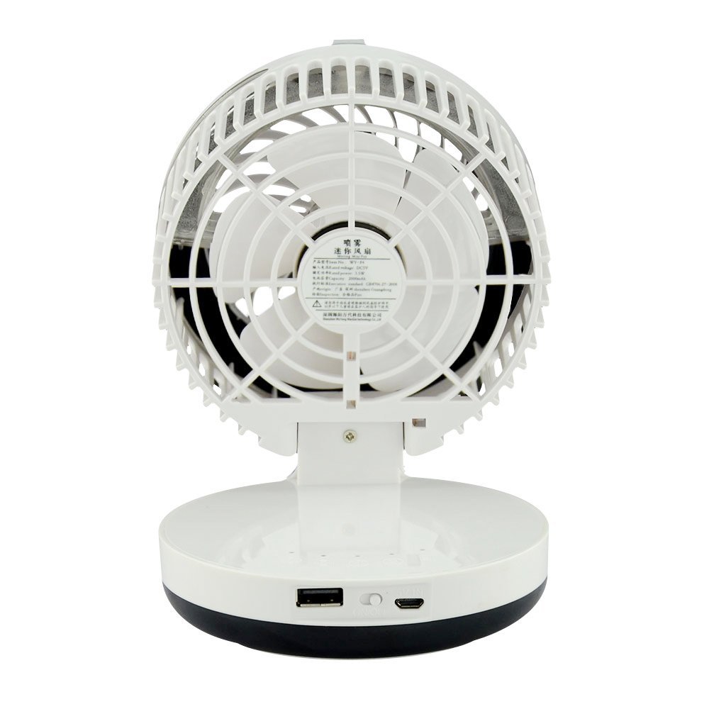 HJIAN Portable Mini Misting Fan Table Fans Humidifier Fan Portable