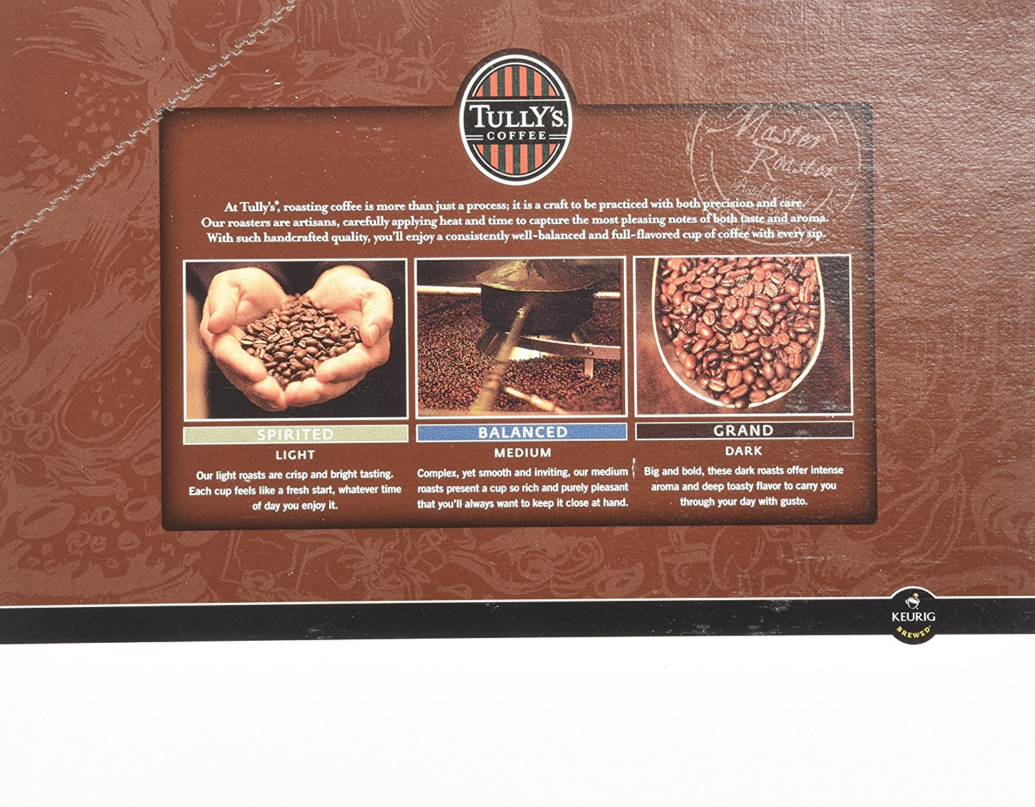 Tully's Coffee Decaffeinated House Blend, KCup Portion Pack for Keurig