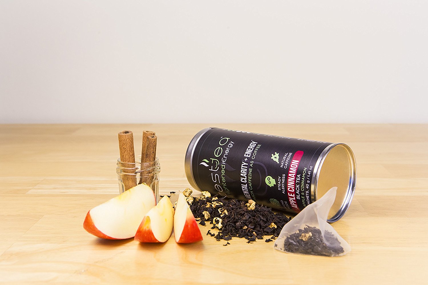 Energy Tea High Caffeine Apple Cinnamon Black Tea 150 Mg Of