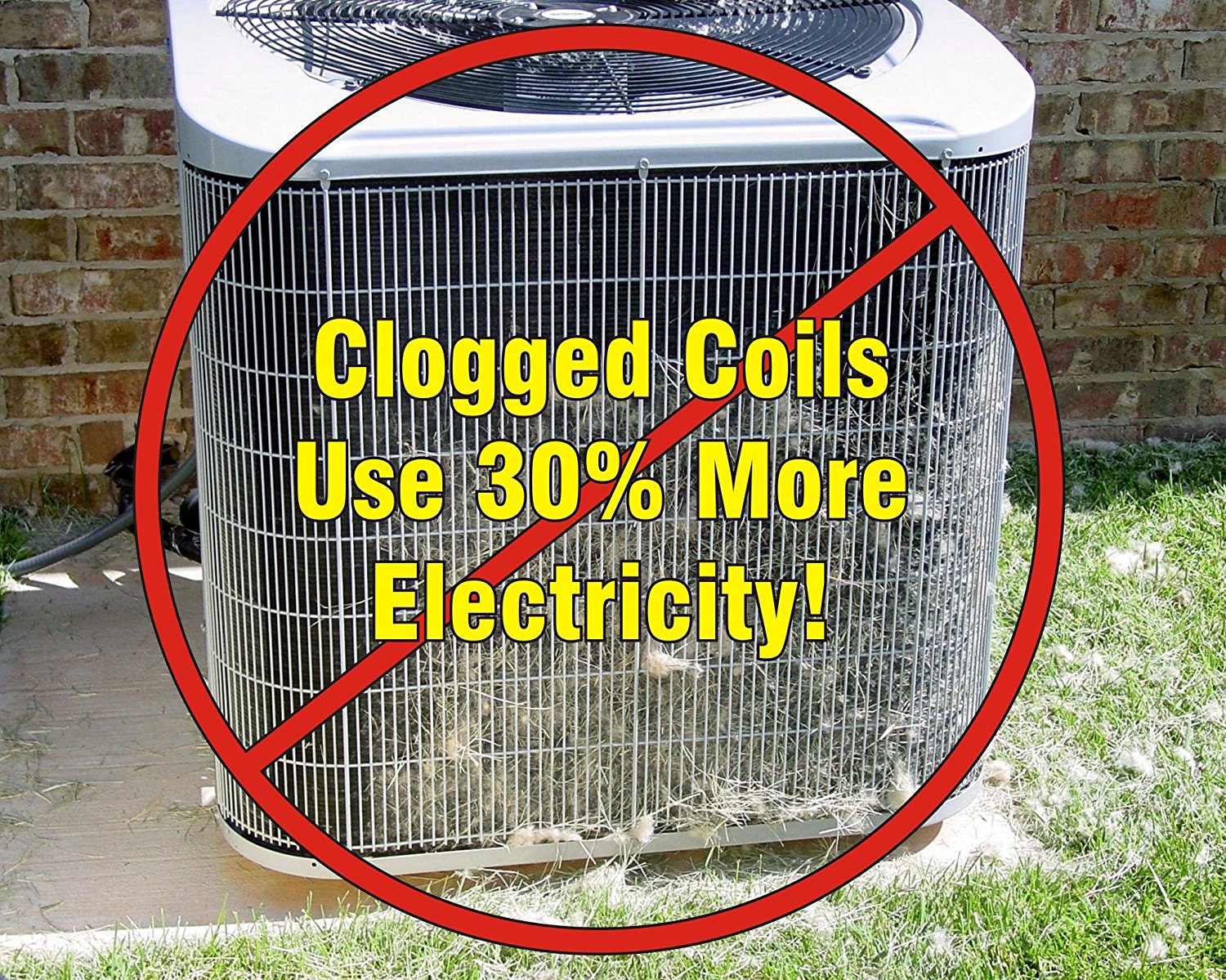 Outside Air Conditioner Filter Screen Condenser Maintenance Helps to