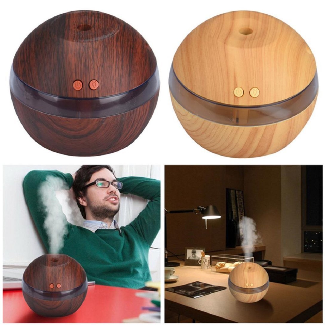 The New Hot LED Humidifier,Highpot USB Mini Air Wood Grain Diffuser