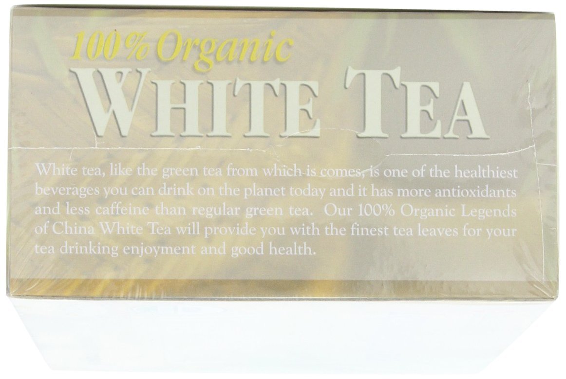 Uncle Lee's Tea Organic White Tea, Tea Bags, 100Count Boxes (Pack of 4