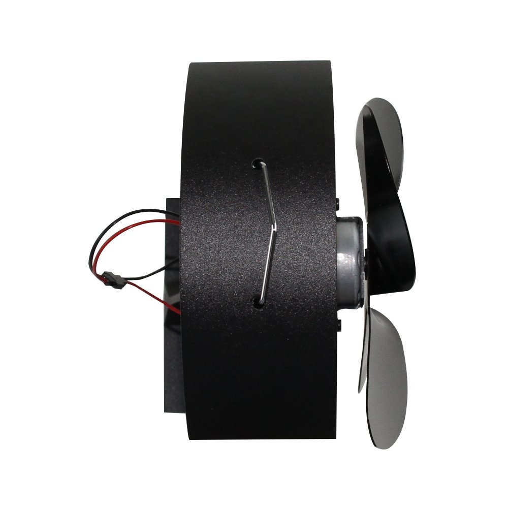 Neat834 Heat Powered Stove Fan, 4 Blades Round Wood Burning Stove Fan