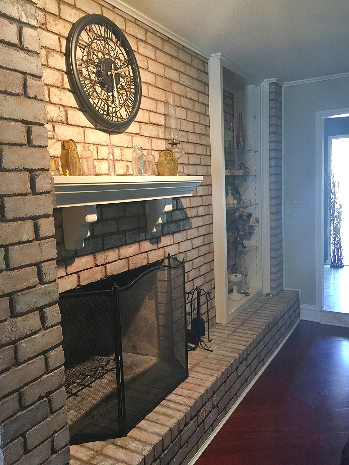 Amagabeli 3panel Basic Wrought Iron Arch Fireplace Screen Iron Fire