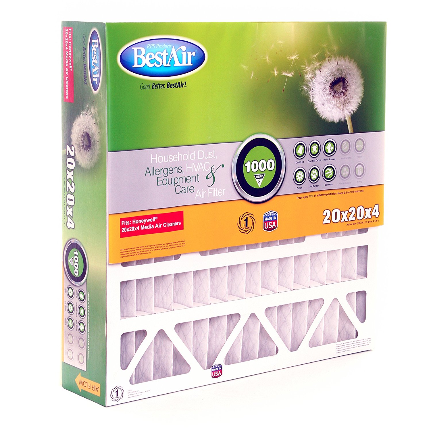 BestAir HW2020 Honeywell Pleated Filter 20X20X4 N5 free image download